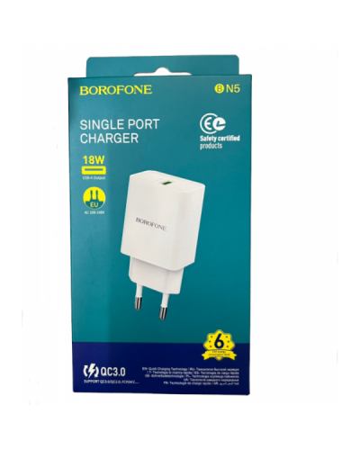 Блочок BOROFONE BN5 USB QC3.0 18w (140)