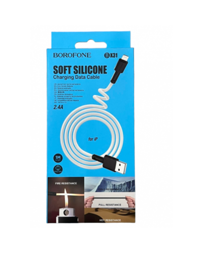 Кабель BOROFONE BX31 SILICONE 2.4A 1m IPHONE (144)