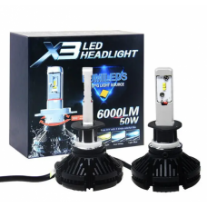 🟢 LED лампы для фар X3 H4 (50)