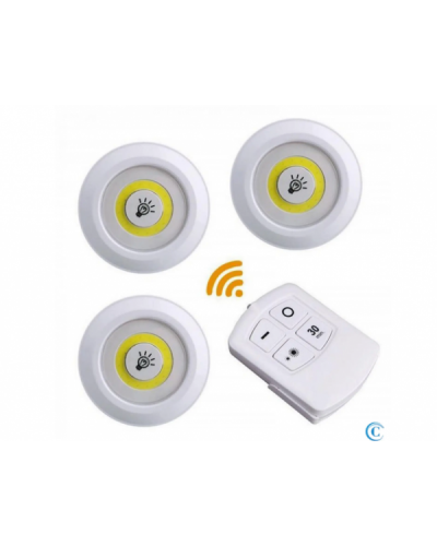 Комплект LED светильников с пультом и таймером LED light with Remote Control Set (3 светильника) 4159-10 (80)