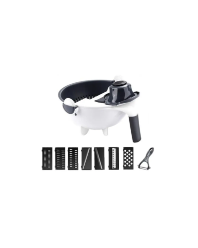 Тертка-овочерізка ручна 9в1 Rotate Vegetable Slicer з контейнером та друшляком 907-30 (36)