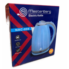 🟢 Чайник электрический пластик Masterberg (голубой,розовый,белый) 2L NAC-008 (16)