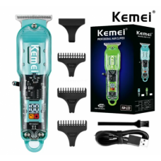 🟢 Машинки-триммер для стрижки волос аккумуляторная с прозрачной крышкой KEMEI KM-1133 (40)