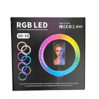 Лампа кольцевая RGB 3D 30 (30)