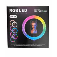 Лампа кільцева RGB 3D 26 (40)