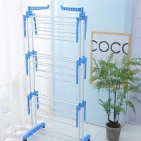 Сушарка для білизни підлогова Tiers Garment Rack With Wheels Синя (6)