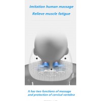 🟢 Массажная подушка роликовый массажер для спины, шеи Shaped Massage Pillow с подогревом роликами вибрацией