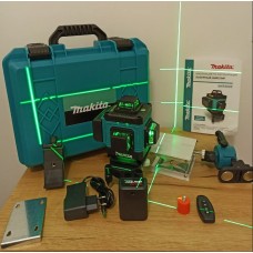 🟢 Лазерный уровень makita Чёрно Зелёный Нивелир Профессиональный для строительных работ 3D-4D 16 линий