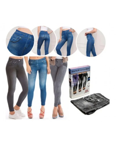 Жіночі джинси, що коректують, джинси Джеггінси Slim'n Lift Caresse jeans для будь-якого типу фігури. XXL Чорний (200)