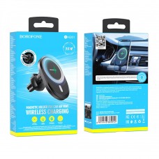 Автодержатель Borofone BH201 Magnetic Wireless 15W