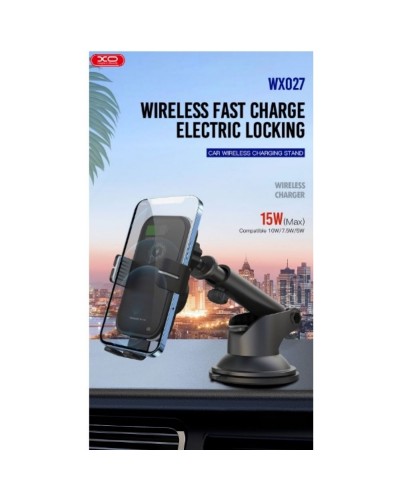 Автодержатель XO WX027 Wireless 15W Мятая упаковка