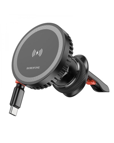 Автодержатель Borofone BH207 Mona Magnetic Wireless 15W