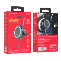 Автоутримувач Borofone BH45 Magnetic Wireless 15W