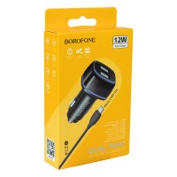 Авто Зарядний пристрій Borofone BZ14 Micro 2USB 2.4A