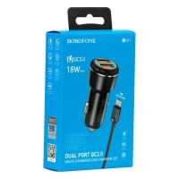 Авто Зарядний пристрій Borofone BZ17 QC3.0 18W Micro