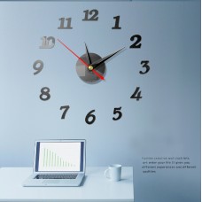 🟢 Настенные часы 3D часы наклейка "сделай сам" XZ123 Черные