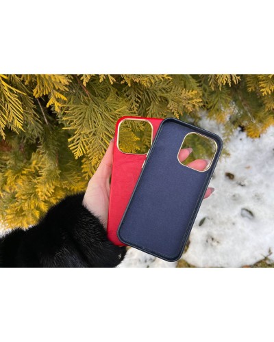 Чохол Leather Case Gold Buttons для iPhone 13