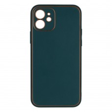 Чехол Leather Gold with Frame without Logo для iPhone 12 Мятая упаковка