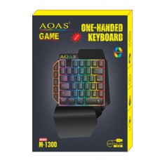 🟢 Игровая RGB клавиатура для игры на телефоне, пк или приставке мини клавиатура для одной руки AOAS М-1100