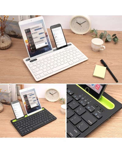 Бездротова двоконтактна Bluetooth-клавіатура Sandy Gforse Multi-Device Keyboard BK 230 Black