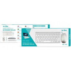 🟢 Беспроводная аккумуляторная клавиатура с мышью в комплекте для для ПК и планшета weibe WB-8066