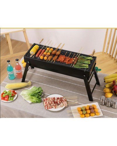 Складной BBQ гриль, мангал, сетка Mensory Grill Portable, 35 см длина, черный