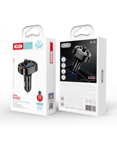 Модулятор XO BCC03 car charger 18W QC 3.0