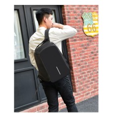 🟢 Городской рюкзак-антивор Bobby 45х30х16,5 см, черный / Надежный универсальный рюкзак для ноутбука .Черный(100)