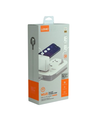 Мережевий Подовжувач LDNIO SCW3451 3 ports/PD/3USB/1 QC 3.0/1 Type-C/WiFi