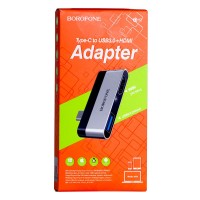 Перехідник Borofone DH2 Type-C до HDMI+USB3.0 adapter