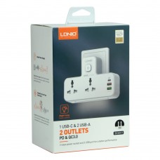 Мережевий Перехідник з нічником LDNIO SC2311 1 Type-C PD/ 2 USB QC/ 2 PSocket/ Led lamp