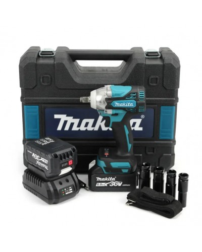 Гайковерт аккумуляторный безщеточный Makita DTW301 (36V, 5A) с набором инструмента, АКБ гайковерт макита