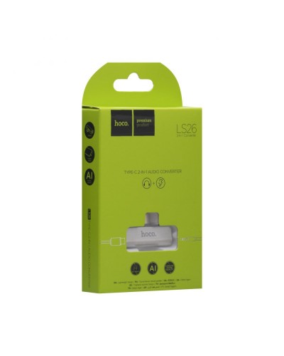 Переходник Hoco LS26 Type-C 2in1 Audio Converter