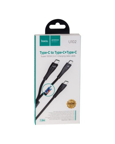 USB Hoco U102 Super 2 in1 Type-C to Type-C / Type-C 100W