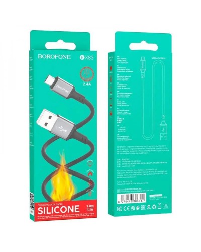 USB Borofone BX83 Silicone Micro 2.4A