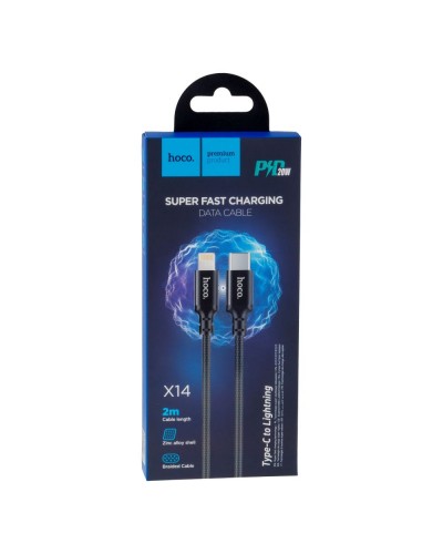 USB Hoco X14 Double Speed ​​PD 20W Type-C to Lightning 2m