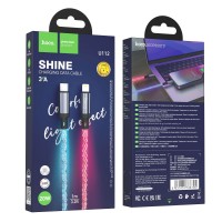 USB Hoco U112 Shine PD20W Type-C to Lightning LED