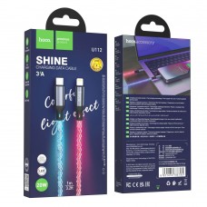 USB Hoco U112 Shine PD20W Type-C to Lightning LED