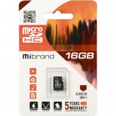 Карта Памяти Mibrand MicroSDHC 16gb UHS-1 10 Class