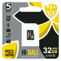 Карта Пам'яті Hi-Rali MicroSDHC 32gb UHS-3 10 Class