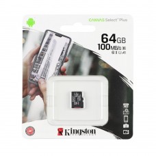 Карта Памяти Kingston Canvas Select Plus microSDXC (UHS-1) 64gb 10 Class