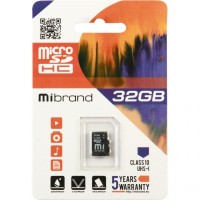 Карта Пам'яті Mibrand MicroSDHC 32gb UHS-1 10 Class