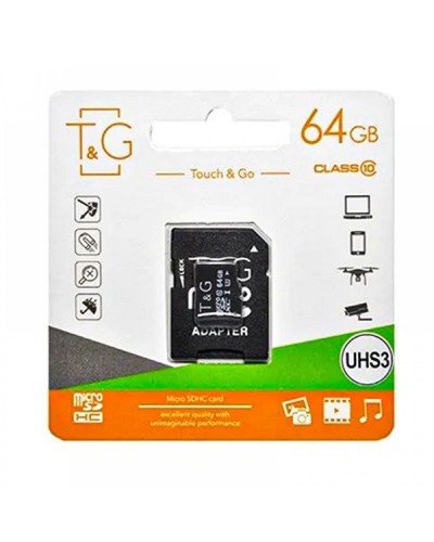 Карта Пам'яті T&G MicroSDXC 64gb UHS-3 10 Class & Adapter