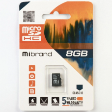 Карта Памяти Mibrand MicroSDHC 8gb 10 Class