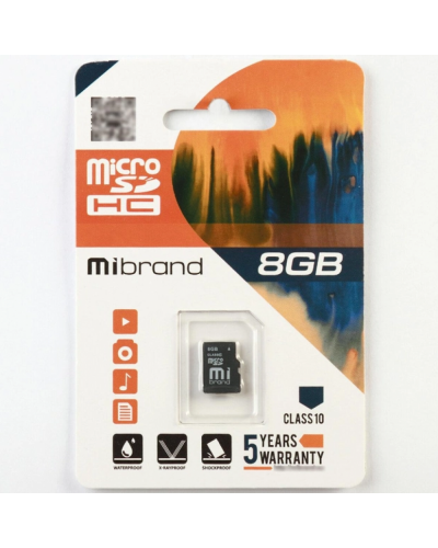 Карта Памяти Mibrand MicroSDHC 8gb 10 Class