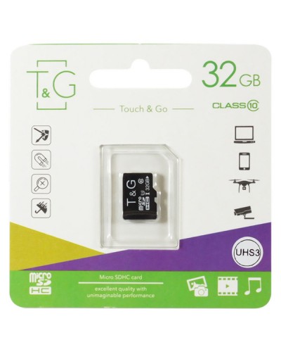 Карта Пам'яті T&G MicroSDHC 32gb UHS-1 10 Class