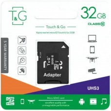 Карта Памяти T&G MicroSDHC 32gb UHS-3 10 Class & Adapter