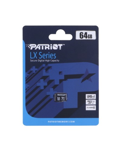 Карта Пам'яті Patriot LX Series MicroSDXC (UHS-1) 64gb 10 Class