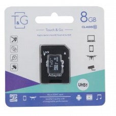 Карта Памяти T&G MicroSDHC 8gb 10 Class & Adapter