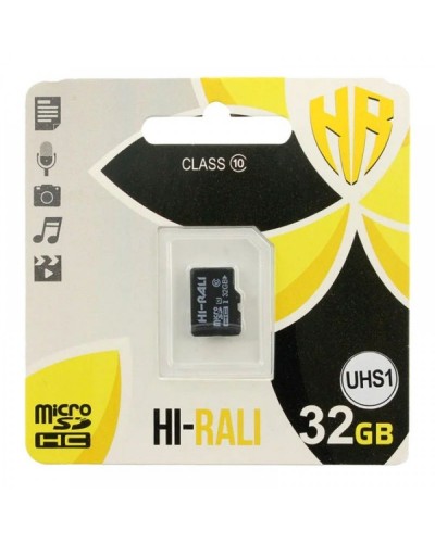 Карта Пам'яті Hi-Rali MicroSDHC 32gb UHS-1 10 Class